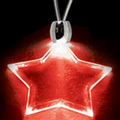 Light Up Necklace - Acrylic Star Pendant - Red
